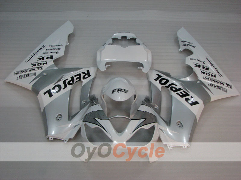 Injection Fairing kit for 06-08 Triumph Daytona 675 - White, Grey - MICHELIN #OYO87903145