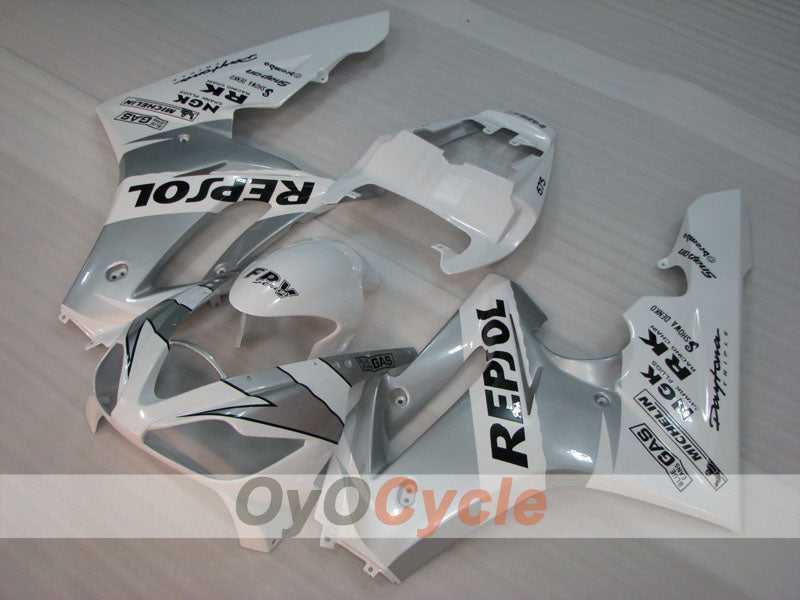 Injection Fairing kit for 06-08 Triumph Daytona 675 - White, Grey - MICHELIN #OYO87903145