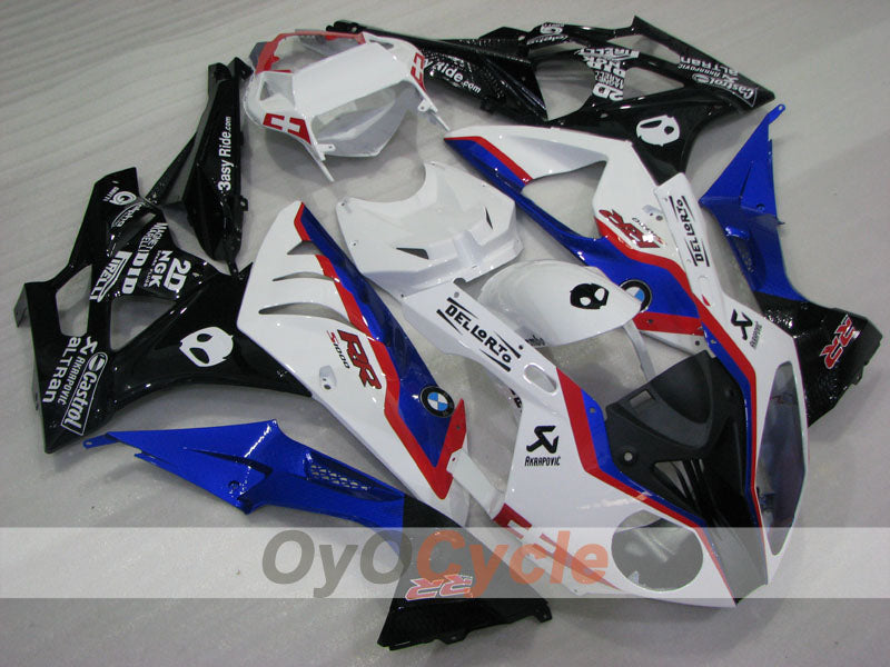 Injection Fairing kit for 09-14 BMW S1000RR - Blue, White - Castrol #OYO87903154