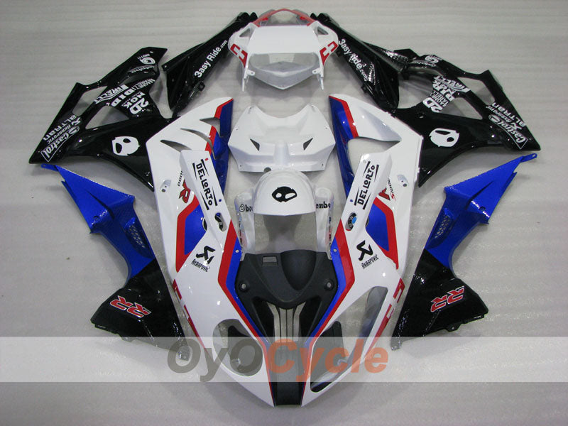 Injection Fairing kit for 09-14 BMW S1000RR - Blue, White - Castrol #OYO87903154