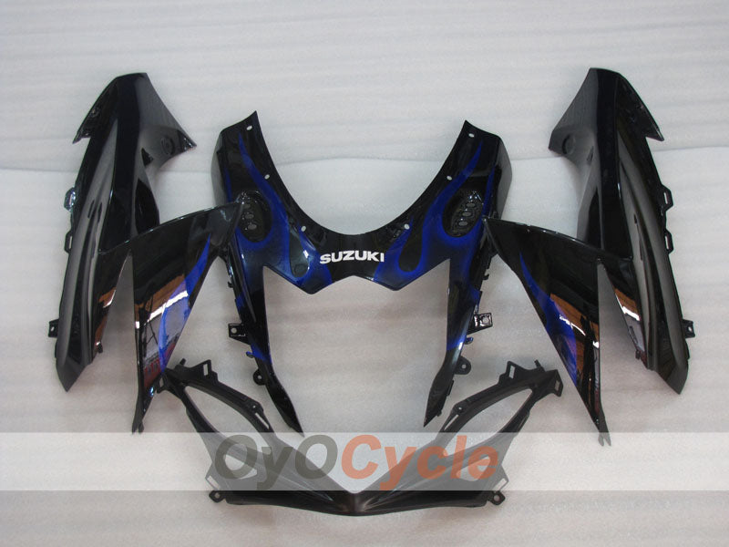 Injection Fairing kit for 11-26 GSX R600 - Blue, Black - Flame #OYO87903217