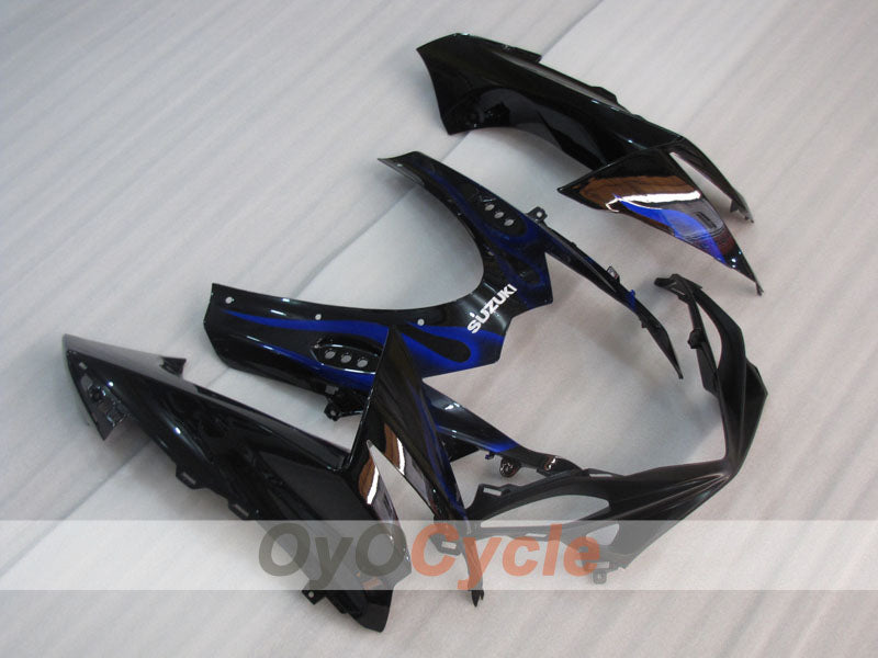 Injection Fairing kit for 11-26 GSX R600 - Blue, Black - Flame #OYO87903217