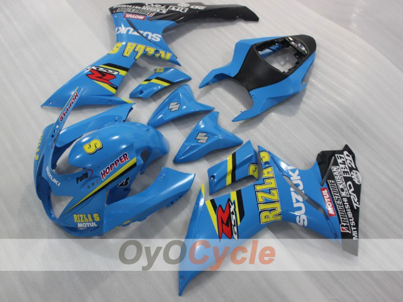 Injection Fairing kit for 11-26 GSX R750 - Blue, Black - Rizla+ #OYO87903196