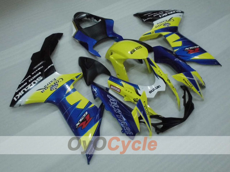 Injection Fairing kit for 11-26 GSX R600 - Yellow, Blue - Corona #OYO87903225