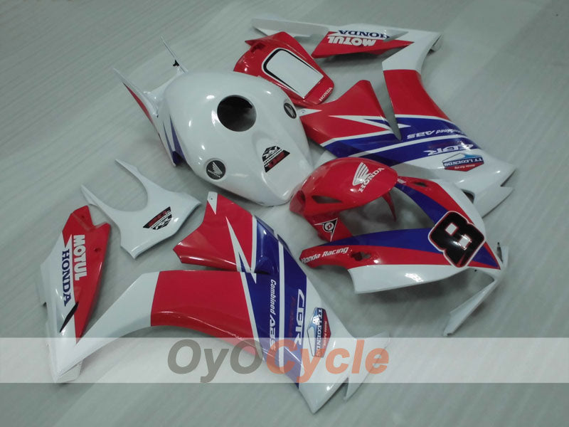 Injection Fairing kit for 12-16 CBR1000RR - Red, White - MOTUL #OYO87903319