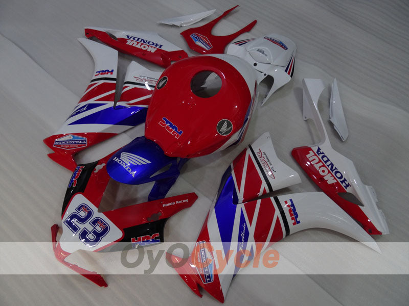 Injection Fairing kit for 12-16 CBR1000RR - Red, White - MOTUL #OYO87903322