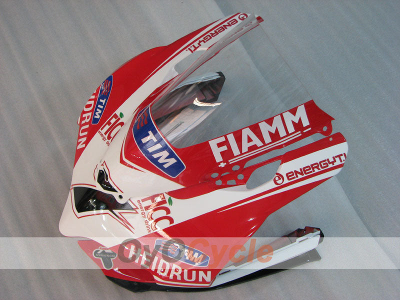 Injection Fairing kit for 11-14 Ducati 1199 - Red, White - FIAMM #OYO87903383