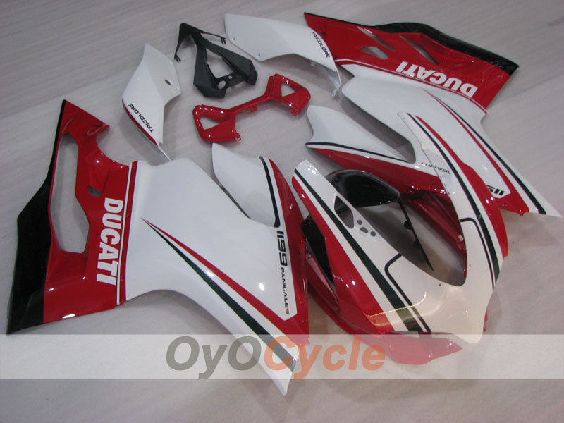 Injection Fairing kit for 11-14 Ducati 1199 - Red, White - Factory Style #OYO87903386