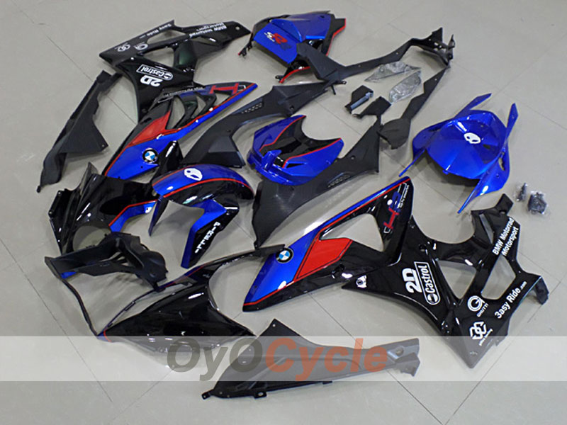 Injection Fairing kit for 09-14 BMW S1000RR - Red, Blue, Black - Castrol #OYO87904548