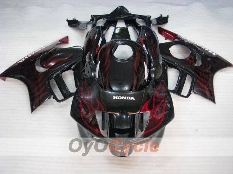 Injection Fairing kit for 97-98 CBR600F3 - Red, Black - Flame #OYO87900066