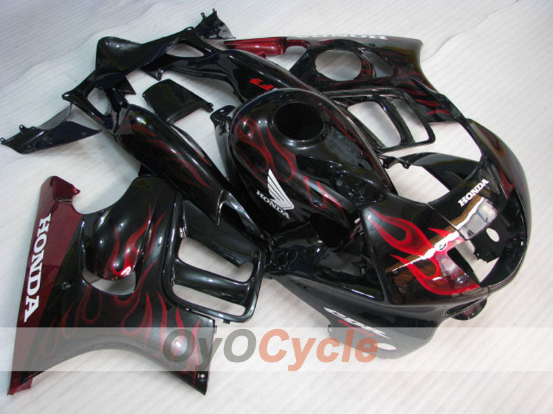 Injection Fairing kit for 95-96 CBR600F3 - Red, Black - Flame #OYO87900018