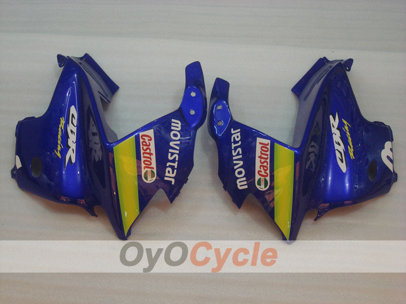 Injection Fairing kit for 97-98 CBR600F3 - Yellow, Blue - Castrol, Movistar #OYO87900071