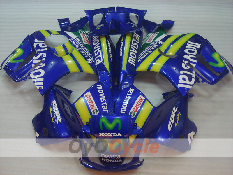 Injection Fairing kit for 95-96 CBR600F3 - Yellow, Blue - Castrol, Movistar #OYO87900023