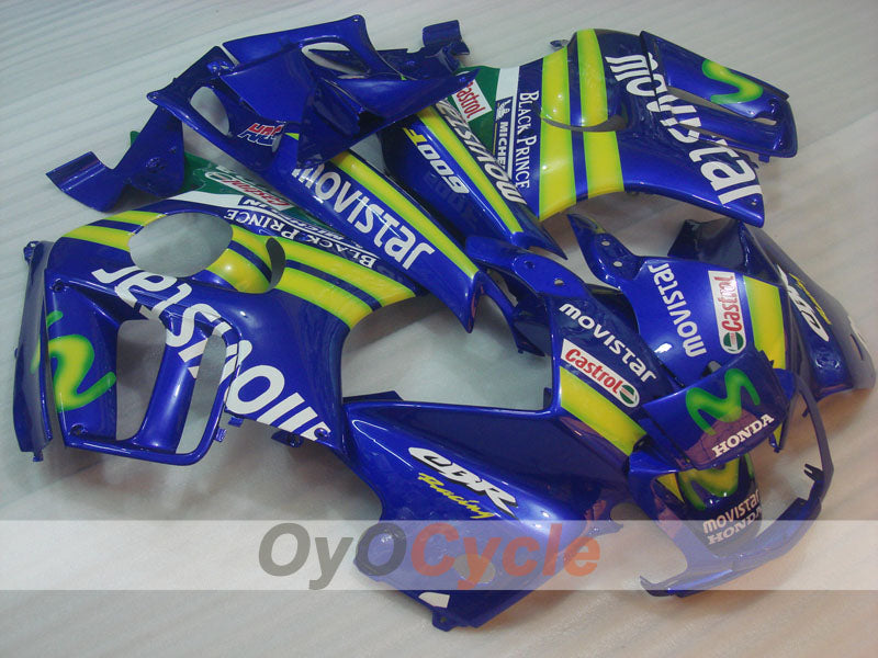 Injection Fairing kit for 97-98 CBR600F3 - Yellow, Blue - Castrol, Movistar #OYO87900071