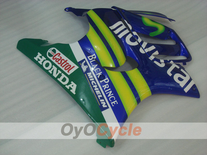 Injection Fairing kit for 95-96 CBR600F3 - Yellow, Blue - Castrol, Movistar #OYO87900023