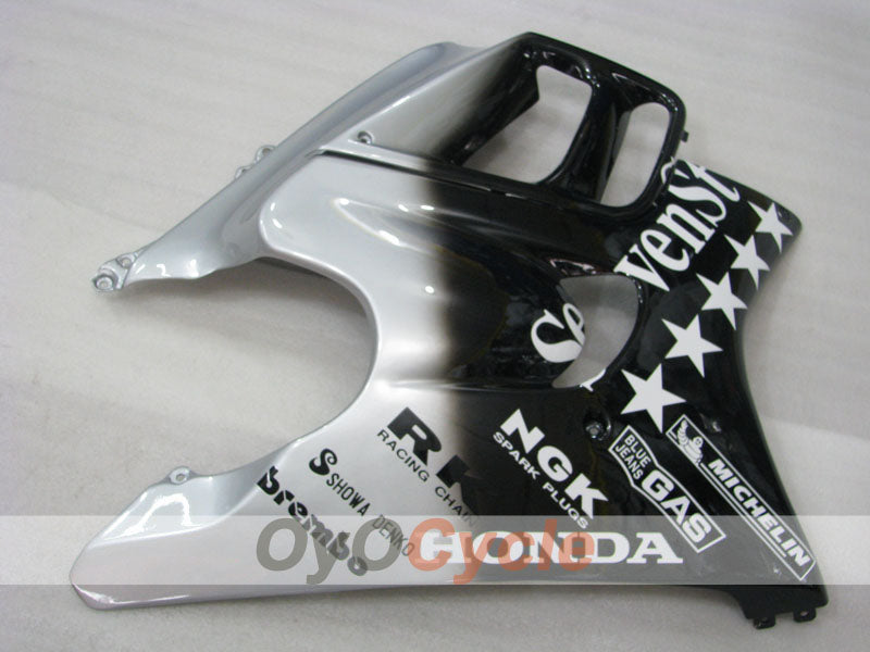 Injection Fairing kit for 95-96 CBR600F3 - Black, Silver - SevenStars #OYO87902758