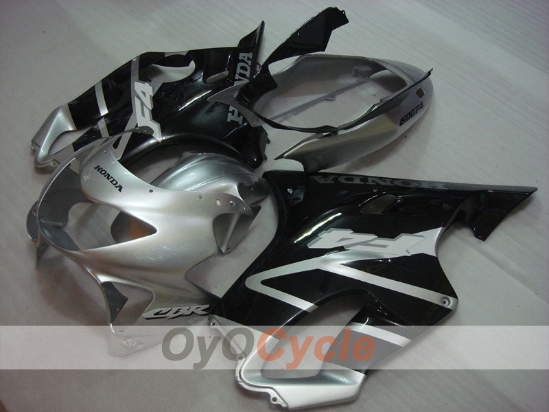 Injection Fairing kit for 99-00 CBR600F4 - Black, Silver - Factory Style #OYO87900121