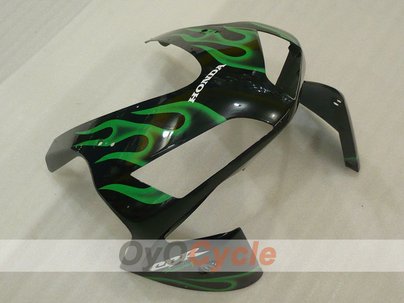 Injection Fairing kit for 03-04 CBR600RR - Green, Black - Flame #OYO87904889