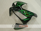 Injection Fairing kit for 03-04 CBR600RR - Green, Black - Flame #OYO87904889