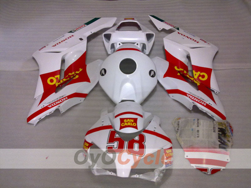 Injection Fairing kit for 04-05 CBR1000RR - Red, White - San Carlo #OYO87904944