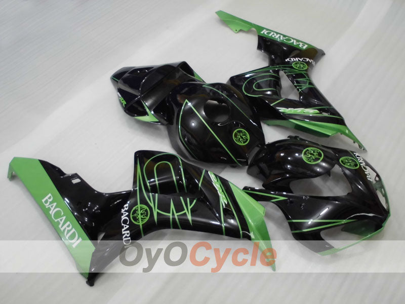 Injection Fairing kit for 06-07 CBR1000RR - Green, Black - BACARDI #OYO87904974