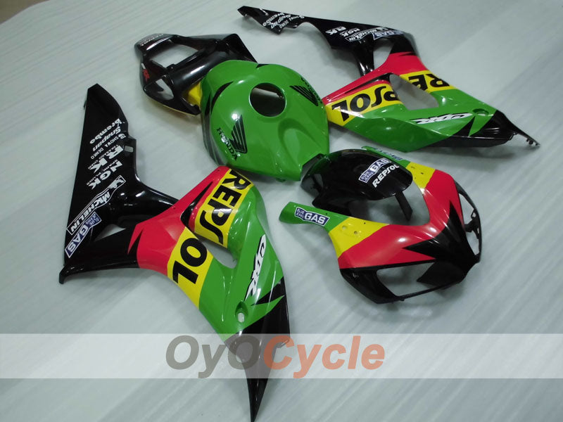 Injection Fairing kit for 06-07 CBR1000RR - Green, Black - Repsol #OYO87904976 Secondary image