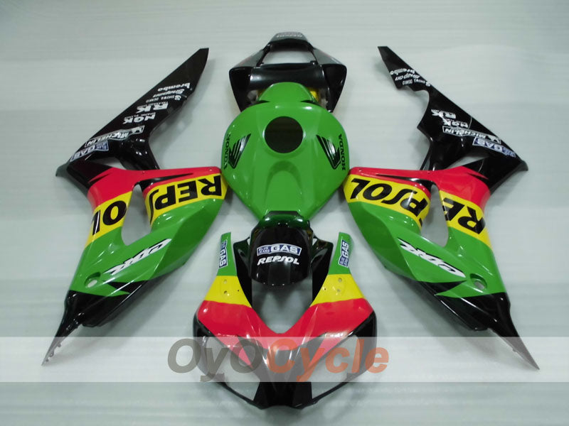 Injection Fairing kit for 06-07 CBR1000RR - Green, Black - Repsol #OYO87904976