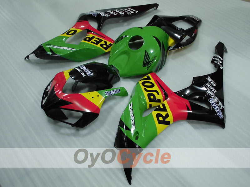 Injection Fairing kit for 06-07 CBR1000RR - Green, Black - Repsol #OYO87904976