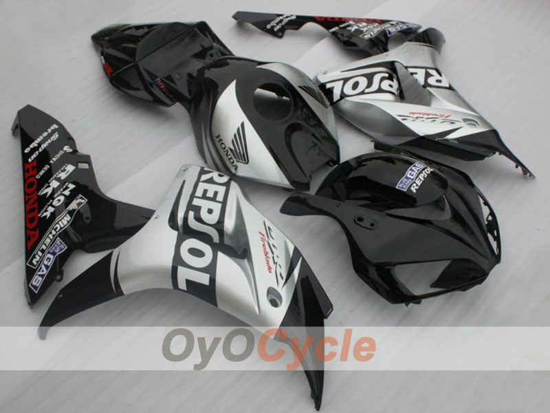 Injection Fairing kit for 06-07 CBR1000RR - Black, Silver - Repsol #OYO87904977 Main image