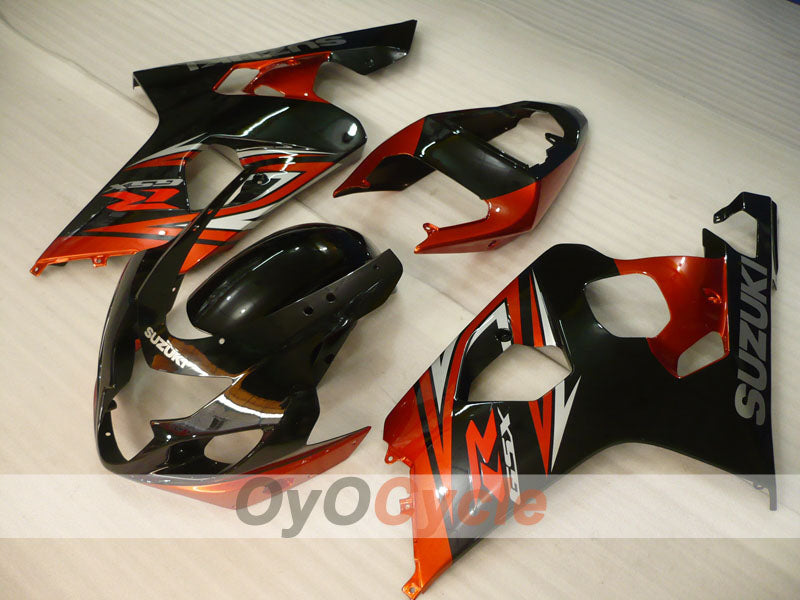 Injection Fairing kit for 04-05 GSXR600 - Orange, Black - Factory Style #OYO87905234