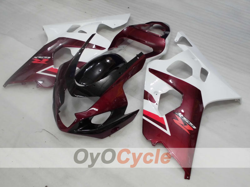 Injection Fairing kit for 04-05 GSX R750 - Red Wine Color, White - Factory Style #OYO87905275 Secondary image