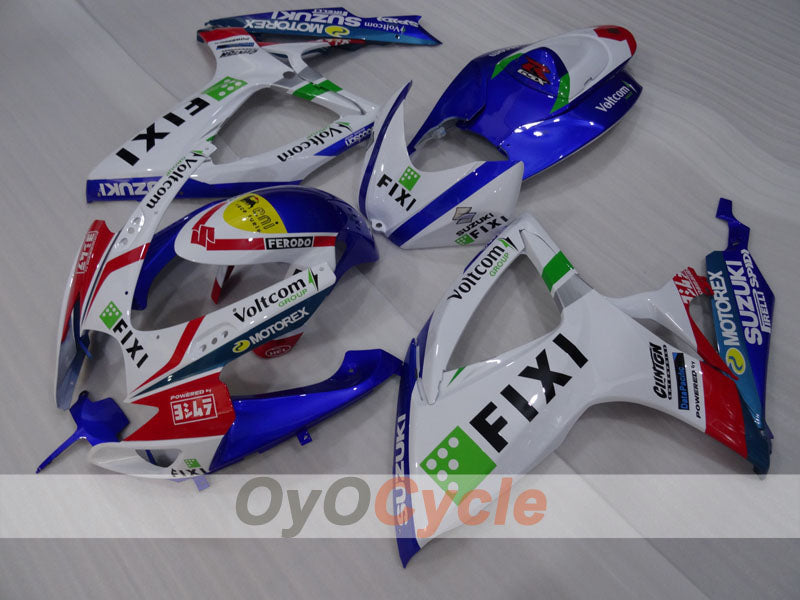 Injection Fairing kit for 06-07 GSX R750 - Blue, White - FIXI #OYO87905341