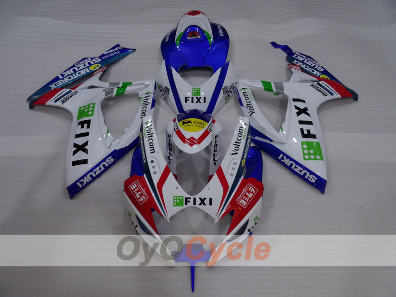 Injection Fairing kit for 06-07 GSX R750 - Blue, White - FIXI #OYO87905341