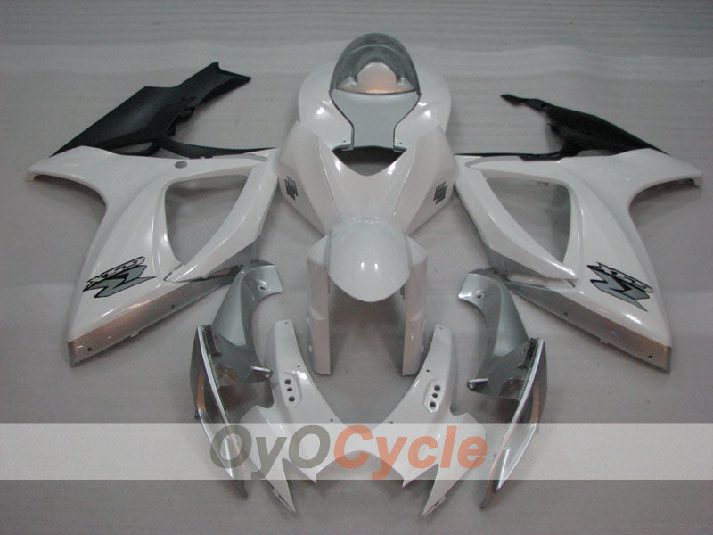 Injection Fairing kit for 06-07 GSX R600 - White, Silver - Factory Style #OYO87905308