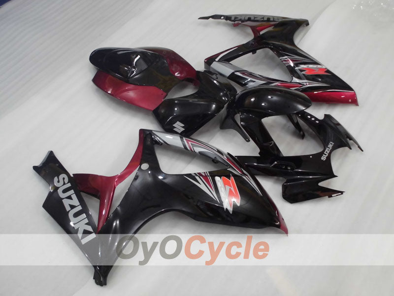 Injection Fairing kit for 06-07 GSX R600 - Black, Fuchsia - Factory Style #OYO87905314 Main image