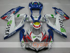 Injection Fairing kit for 08-10 GSX R600 - Blue, White - FIXI #OYO87905379