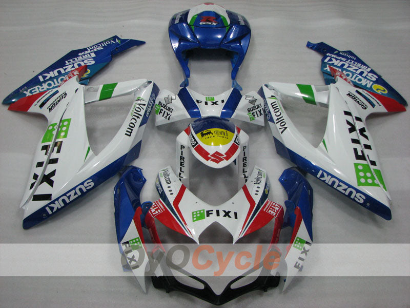 Injection Fairing kit for 08-10 GSX R600 - Blue, White - FIXI #OYO87905379