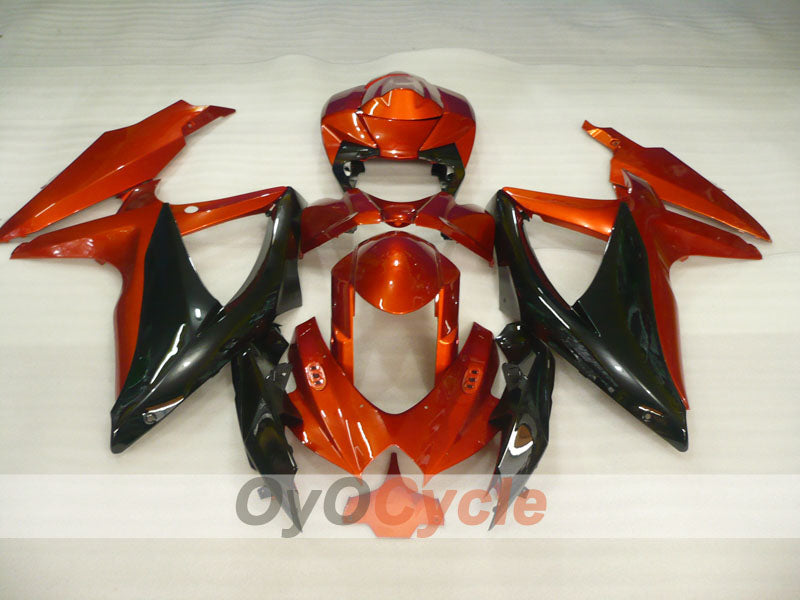 Injection Fairing kit for 08-10 GSX R600 - Orange, Black - Factory Style #OYO87905380 Main image