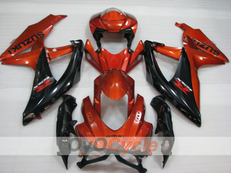 Injection Fairing kit for 08-10 GSX R750 - Orange, Black - Factory Style #OYO87905424
