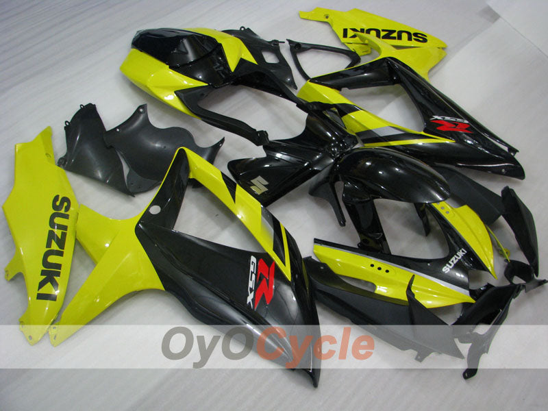 Injection Fairing kit for 08-10 GSX R600 - Yellow, Black - Factory Style #OYO87905384 Main image