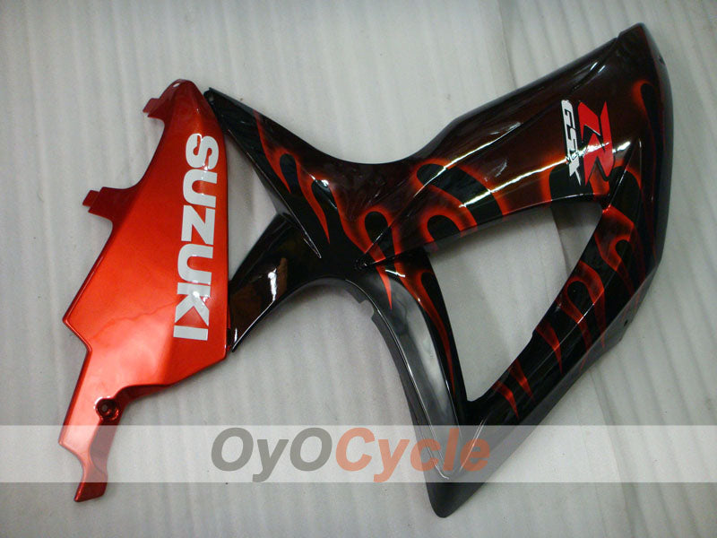 Injection Fairing kit for 08-10 GSX R750 - Red, Black - Flame #OYO87905428