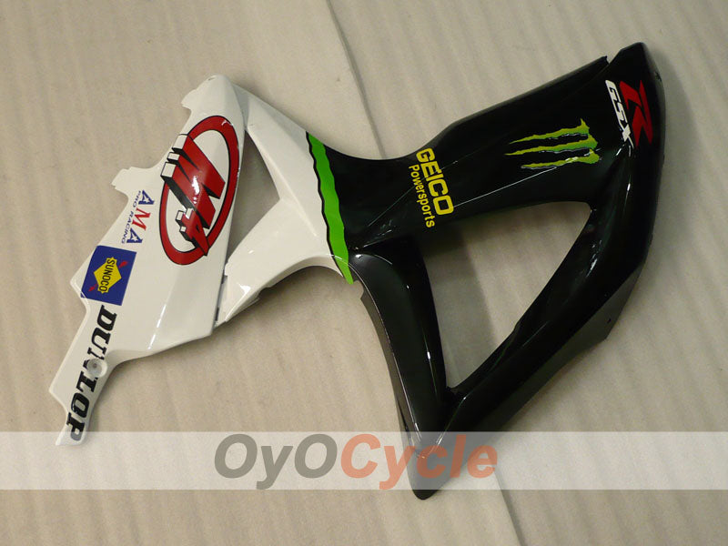 Injection Fairing kit for 08-10 GSX R750 - White, Black - Monster #OYO87905431