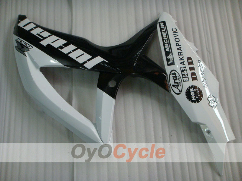 Injection Fairing kit for 08-10 GSX R750 - White, Black - Jordan #OYO87905433