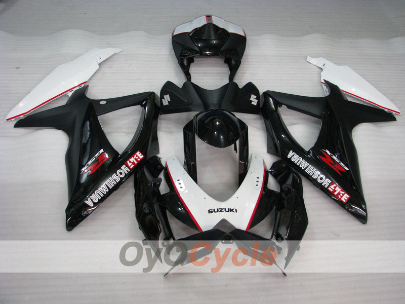 Injection Fairing kit for 08-10 GSX R600 - White, Black - YOSHIMURA #OYO87905392