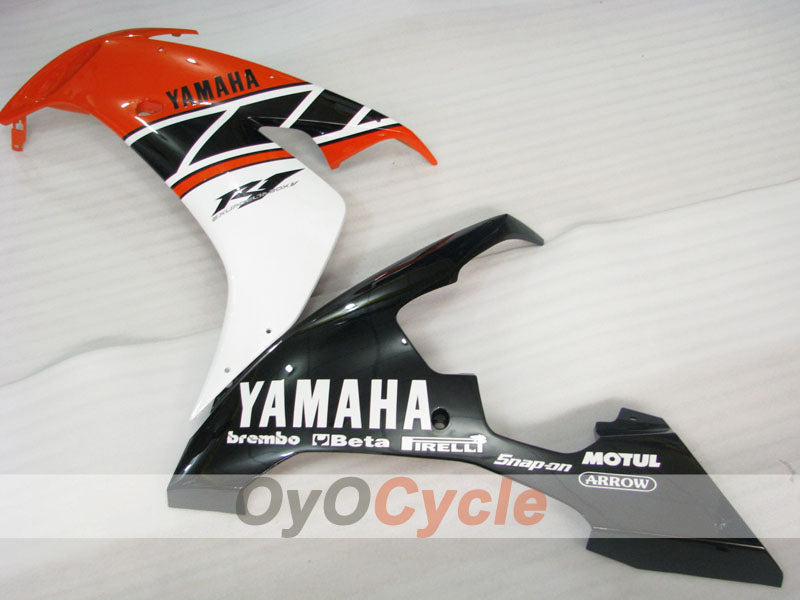 Injection Fairing kit for 04-06 YZF-R1 - Orange, White, Black - MOTUL #OYO87905641