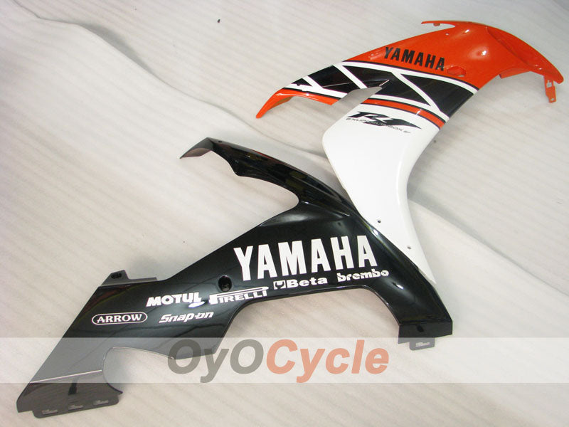 Injection Fairing kit for 04-06 YZF-R1 - Orange, White, Black - MOTUL #OYO87905641