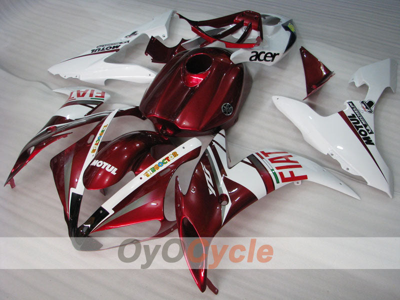 Injection Fairing kit for 04-06 YZF-R1 - Red, White - FIAT #OYO87905651