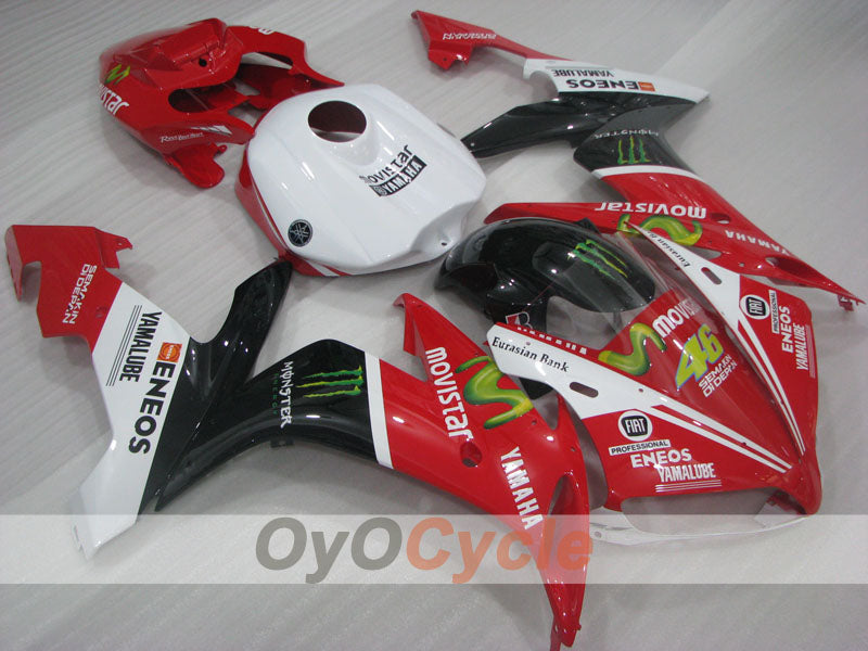 Injection Fairing kit for 04-06 YZF-R1 - Red, White, Black - Monster #OYO87905661