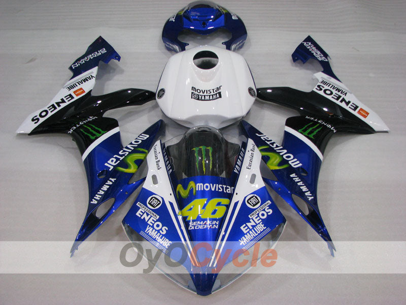 Injection Fairing kit for 04-06 YZF-R1 - Blue, White, Black - Monster #OYO87905668