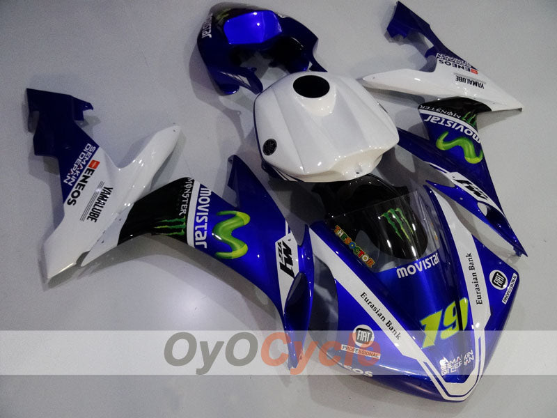 Injection Fairing kit for 04-06 YZF-R1 - Blue, White, Black - Monster #OYO87905670
